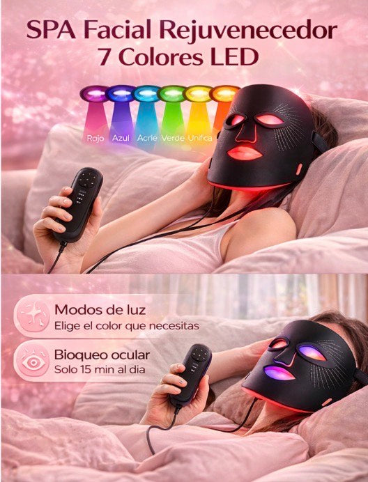 Máscara LED Rejuvenecedora Facial